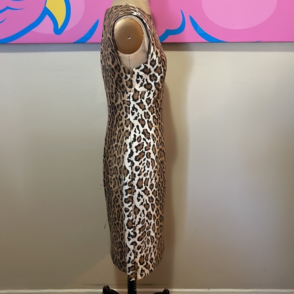 Moschino Cheap Chic Faux Fur Leopard Print Dress View 6